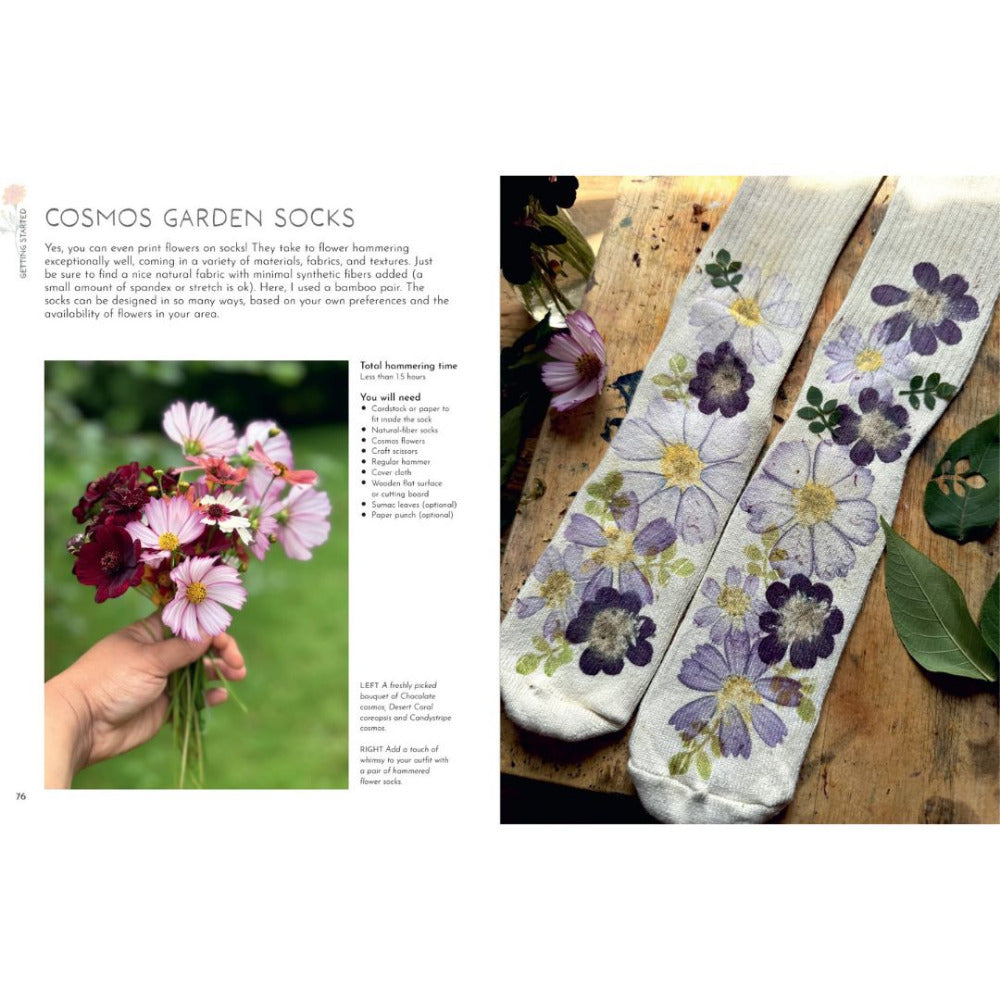 Hammered Flowers - Printing on Fabric, Paper and Wood by Michelle Moore