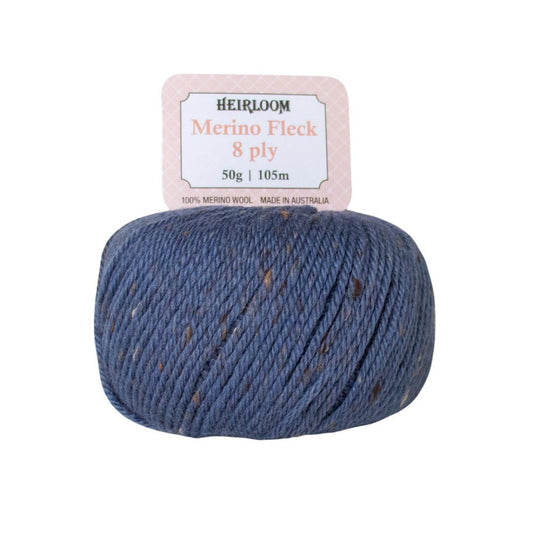Heirloom Merino Fleck 8 Ply 6513 Bluestone