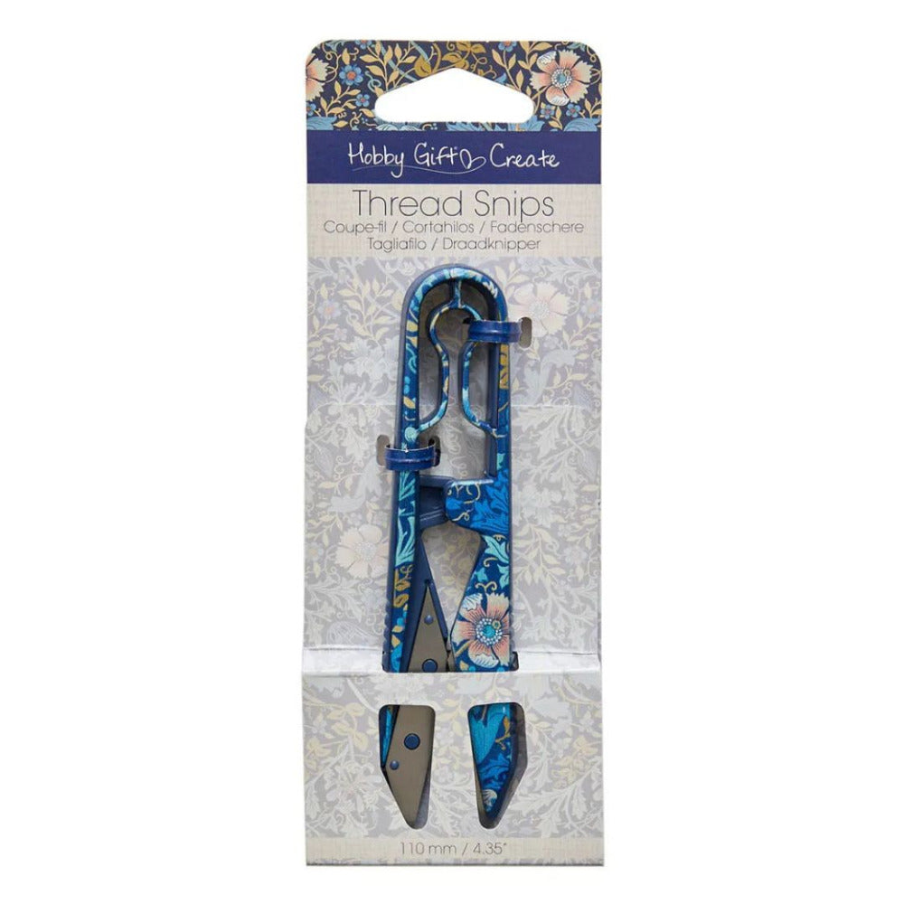 Hobby Gift Create Thread Scissors/Snips "Floral Woodblock"