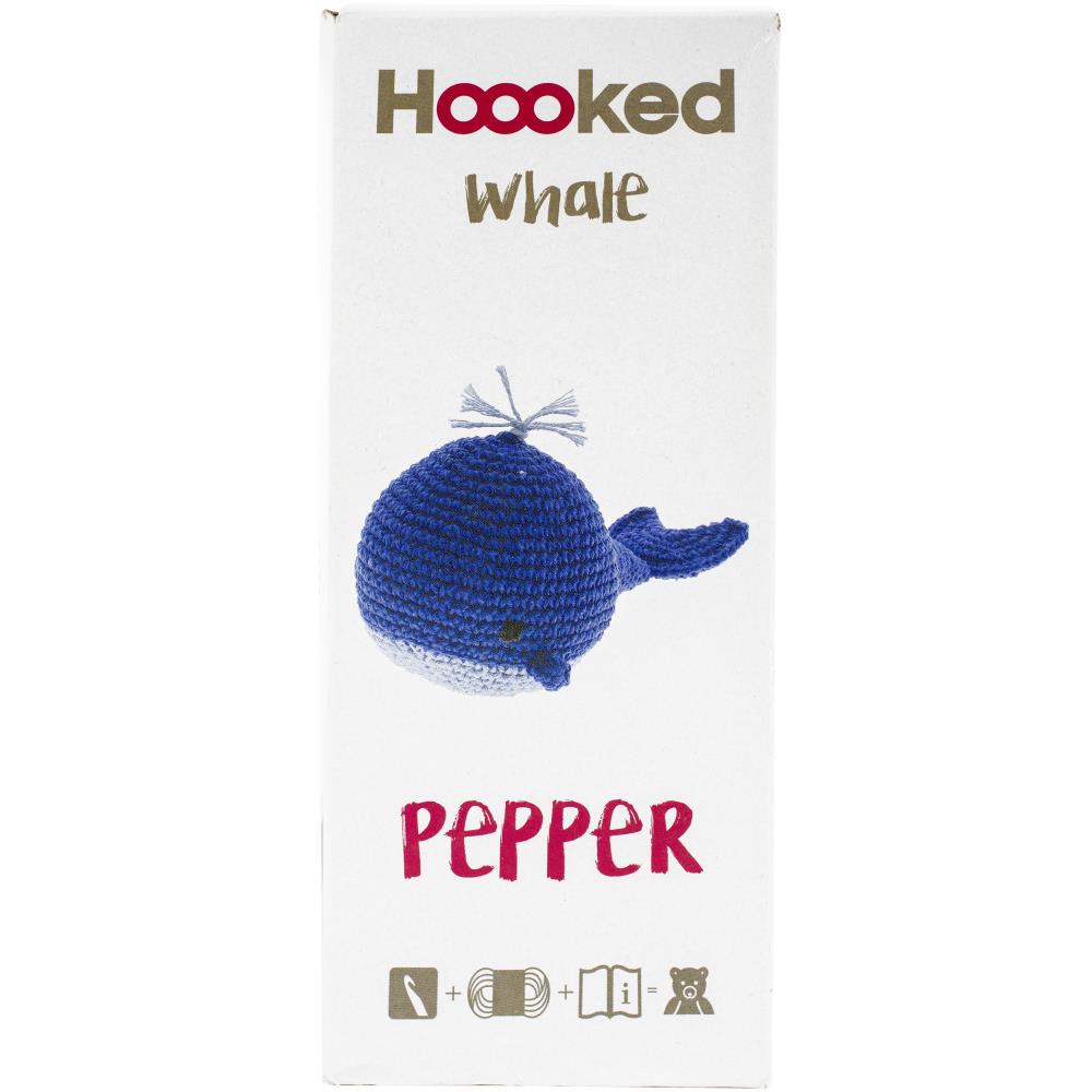 Hoooked Crocheted Amigurumi "Pepper" Whale Kit