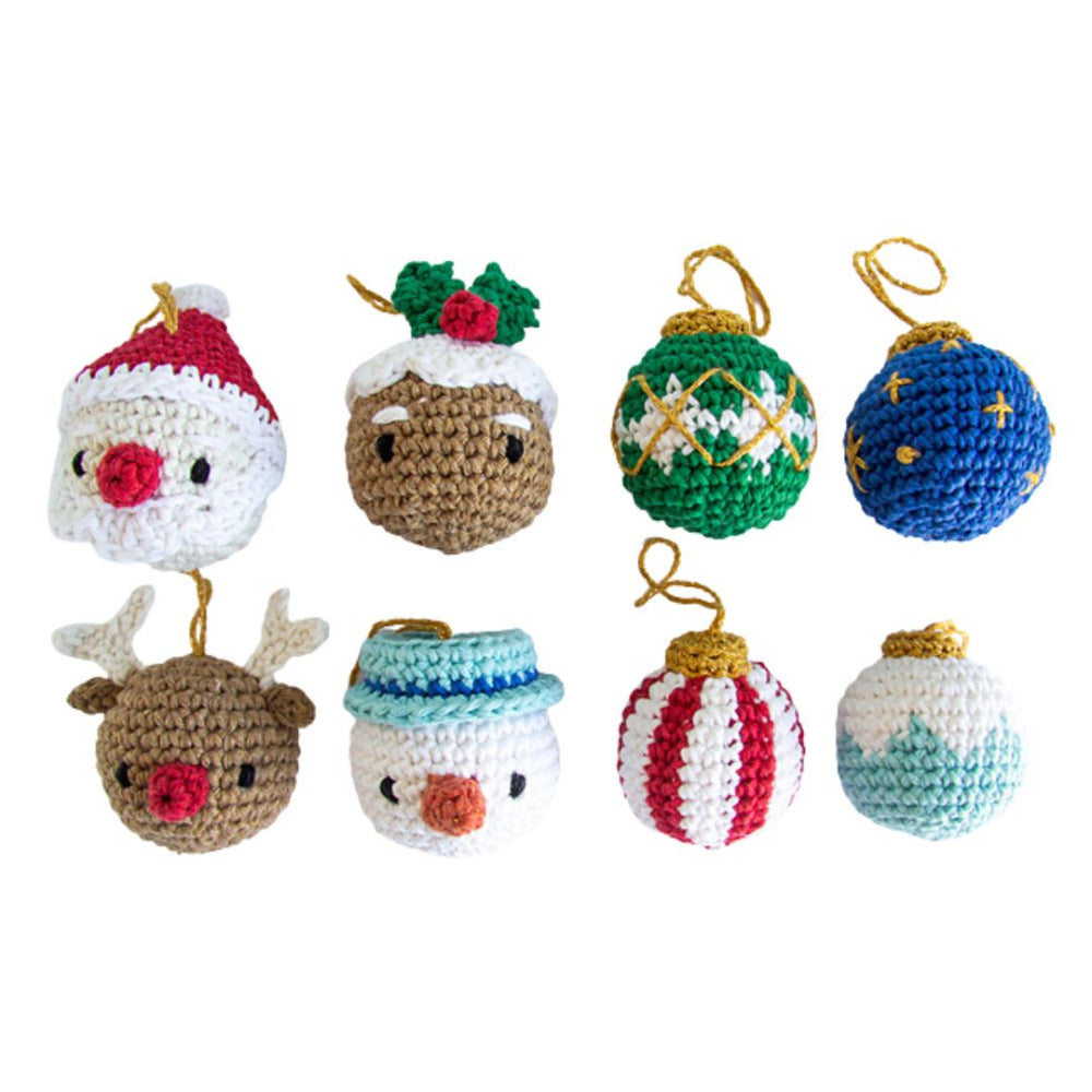 Hoooked Crocheted Amigurumi Kit Milano Xmas Wonderland Baubles