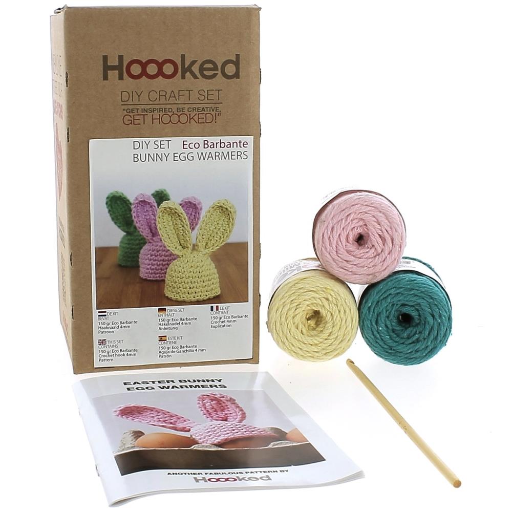 Hoooked Crocheted Amigurumi "Bunny Egg Warmers"  Kit