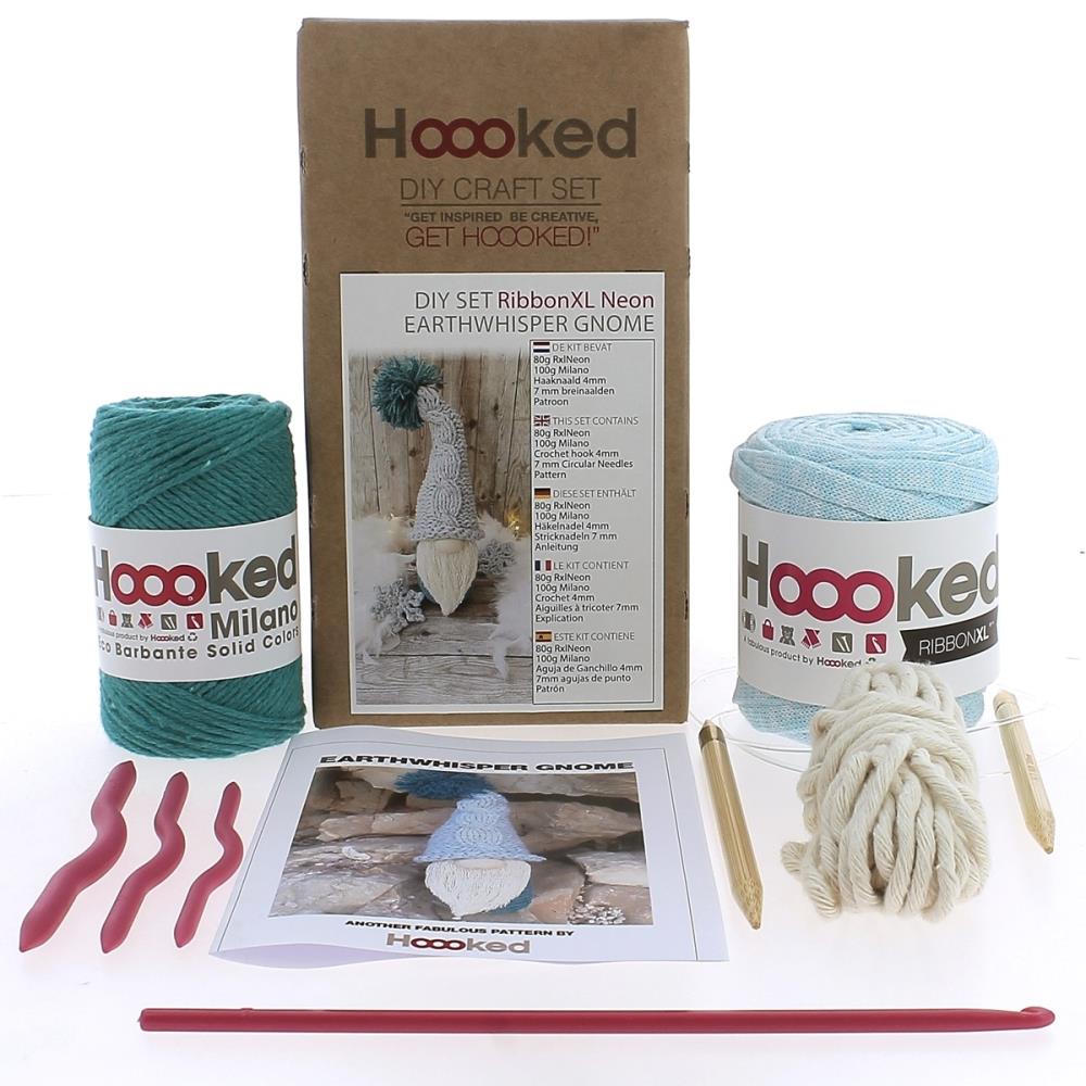 Kit uncinetto - Sacchetto nodo giapponese multicolore - Hoooked Kit uncinetto - Sacchetto nodo giapponese multicolore - Hoooked