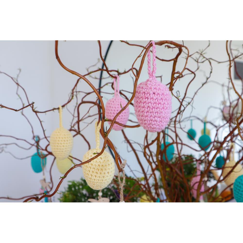Hoooked Crocheted Amigurumi "Easter Hanging Eggs"  Kit