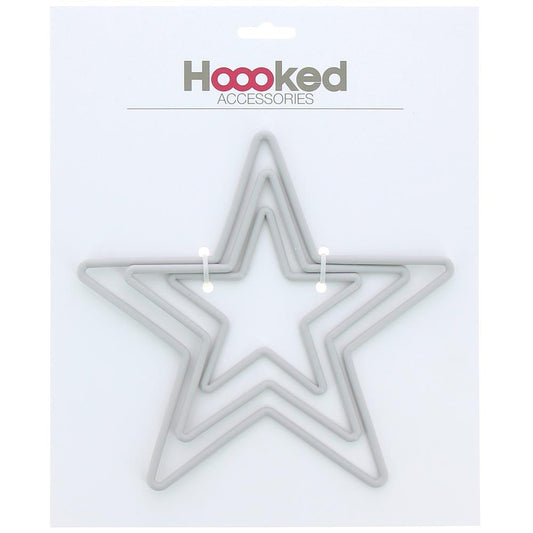 Hoooked Macramé Frame Set of Three Stars