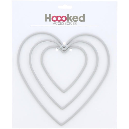 Hoooked Macramé Frame Set of Three Hearts