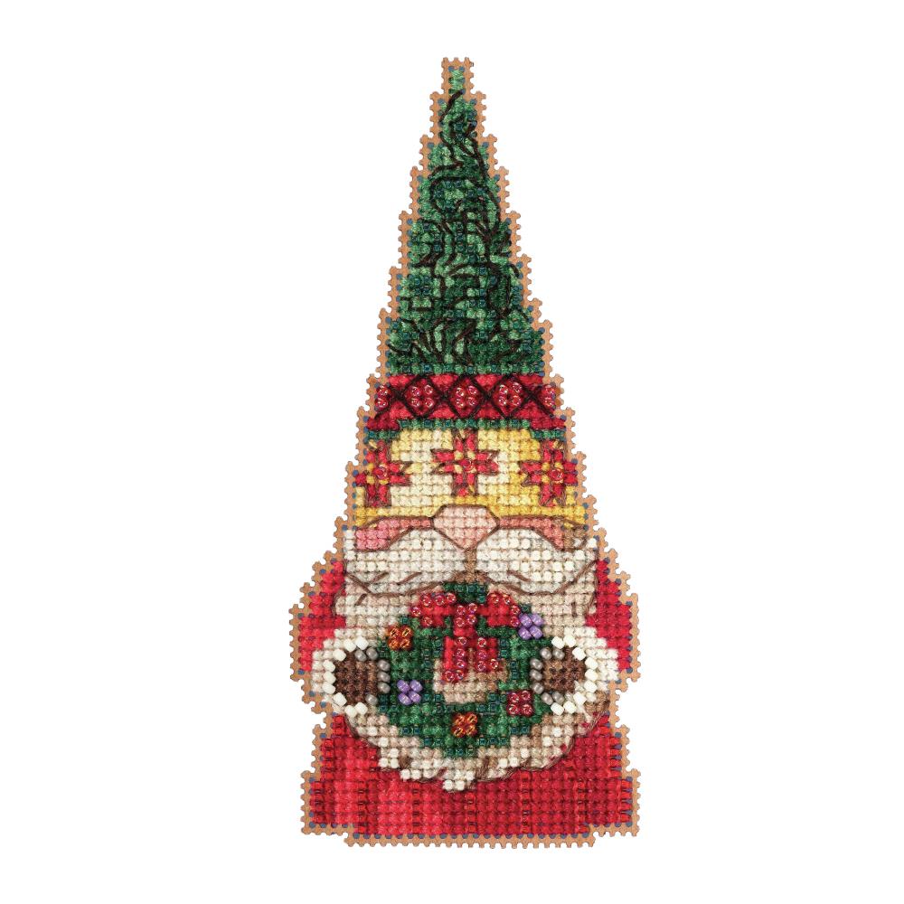 Mill Hill JS20-2212 Jim Shore Gnome with Wreath Cross Stitch Kit