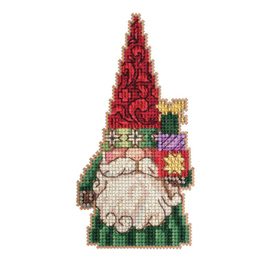 Mill Hill JS20-2213 Jim Shore Gnome Holding Gifts Cross Stitch Kit