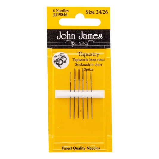 John James Tapestry Needles Size 24-26 Mixed Pack of Six
