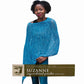 The Suzanne Asymmetrical Poncho featuring Juniper Moon Damask