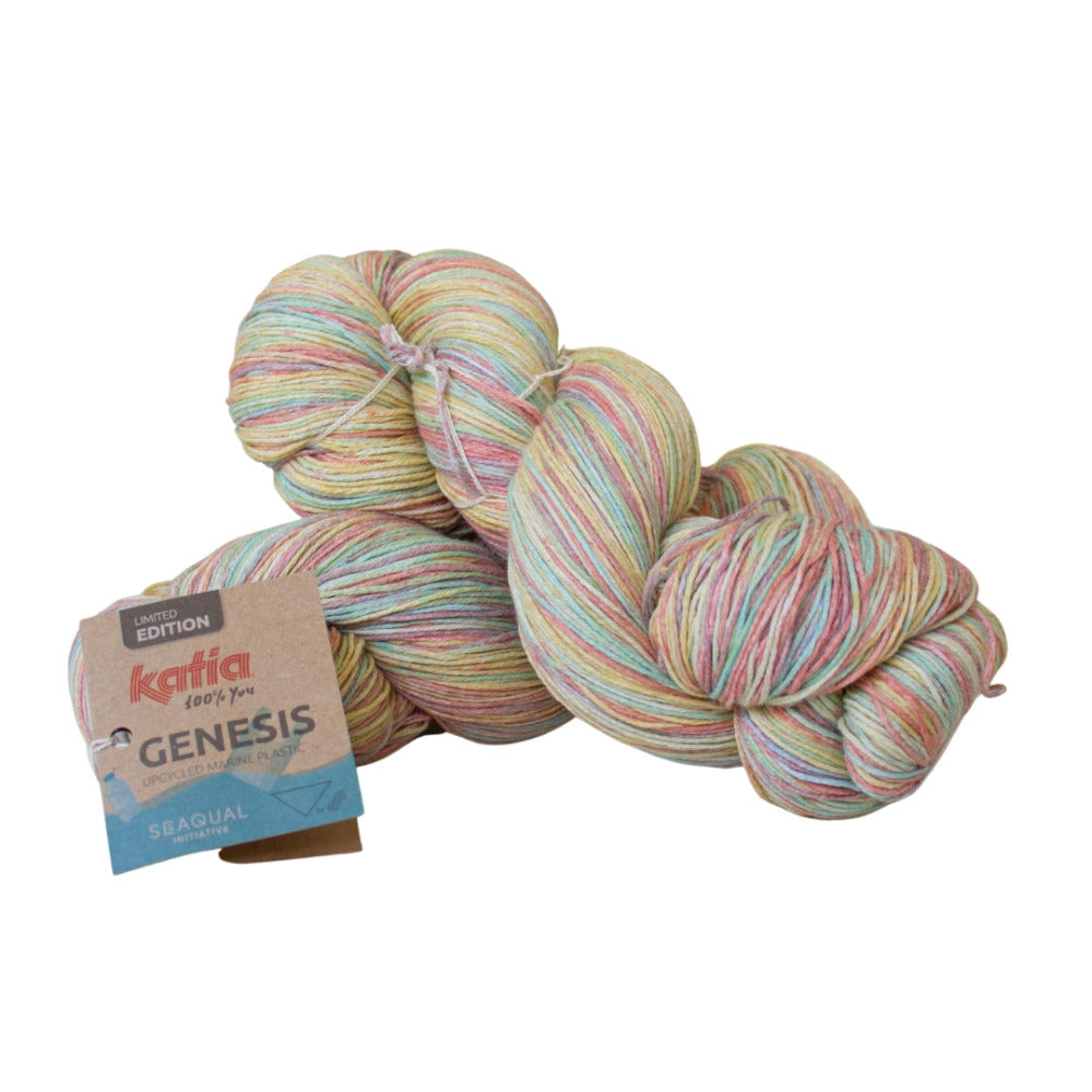 Katia Genesis 304 Red Orange, Pistachio, Lemon Yellow