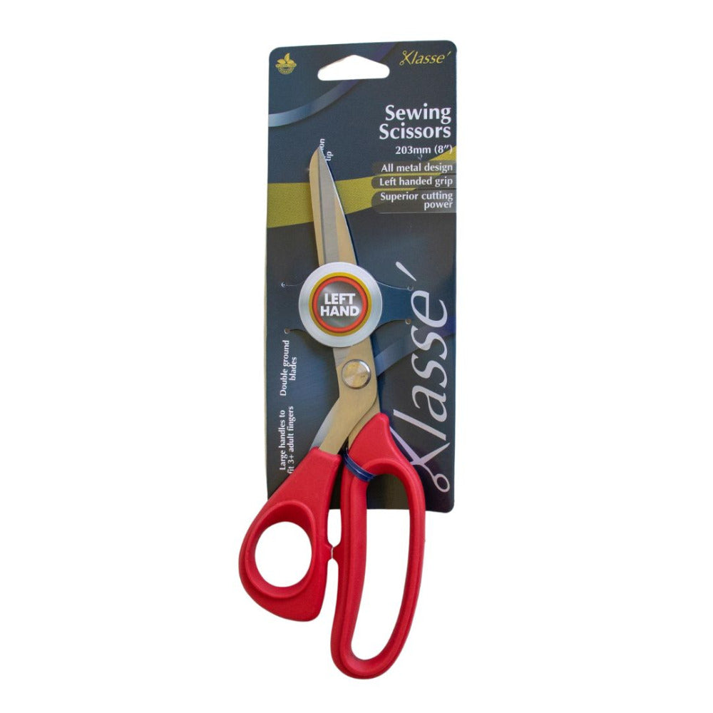 Red Left Hand Scissors Klasse Left Handed Dressmaker Scissors 203mm/8 inch – thekraftymobile