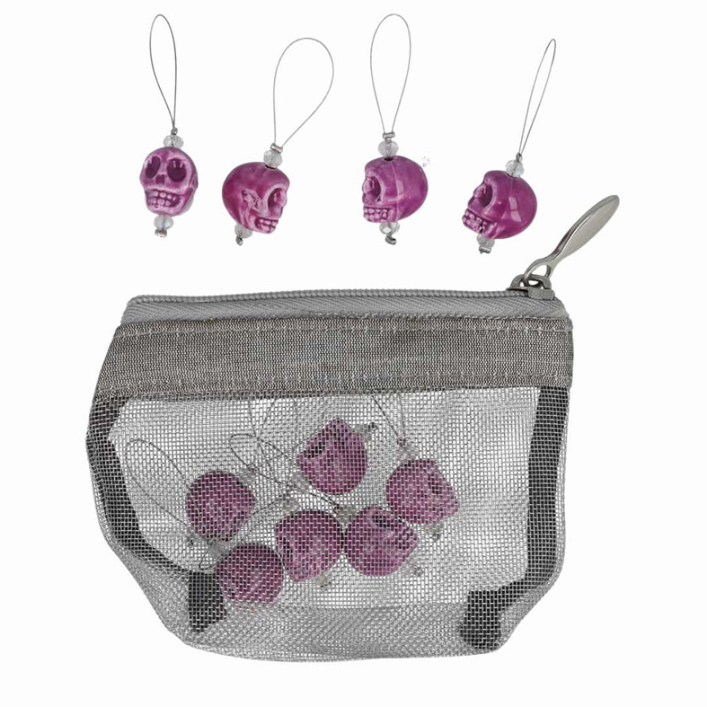 KnitPro 11724 Zoonie Stitch Marker Skull Candy Pack of 12