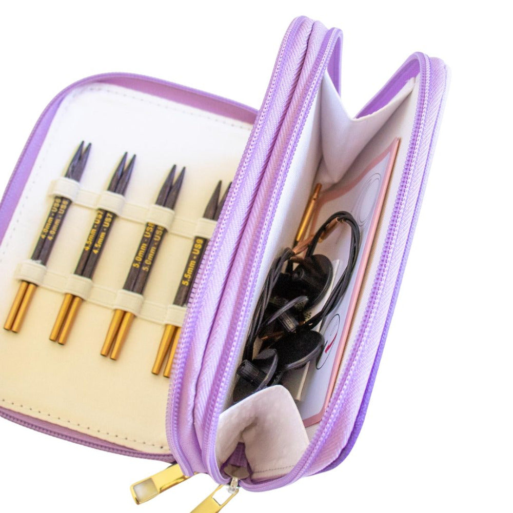 KnitPro "J'Adore" Cubics Delux Interchangeable Circular Knitting Needle Set - Short (10cm)