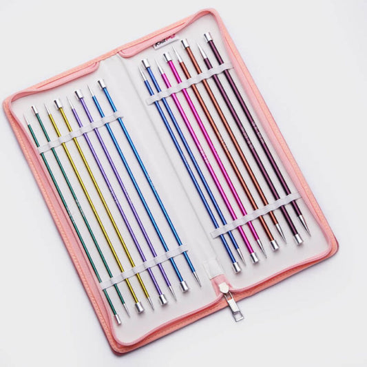 KnitPro Zing Aluminium Single Point Straight Knitting Needle Set 30cm