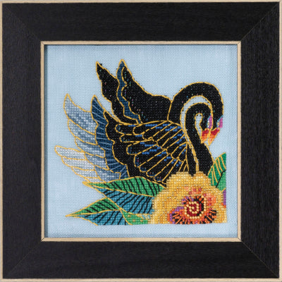 Mill Hill LB30-2311 Laurel Burch Black Swans Counted Cross Stitch Kit