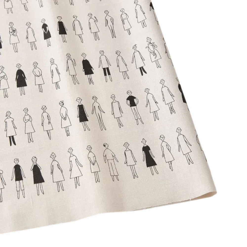 "100 Nee-San Ladies & Gents" Pre-Printed Fabric Panel 40cm x 52 cm