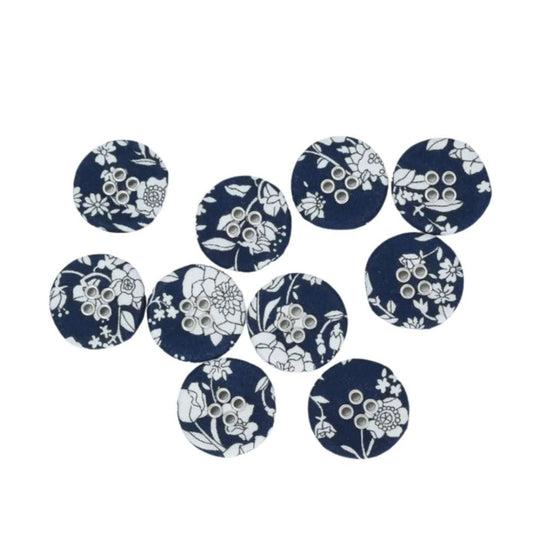 Liberty of London 22mm Two Hole Button - Summer Blooms, Set of 10