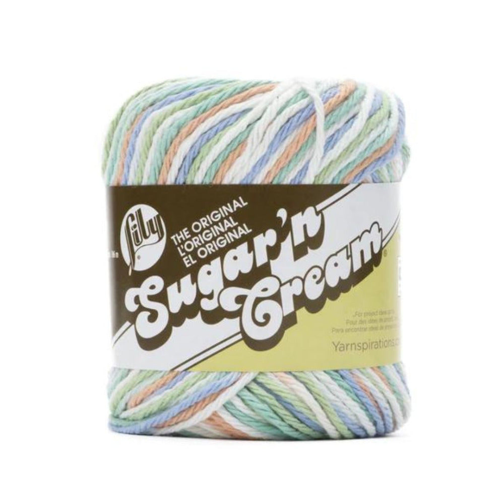 Lily Sugar'n Cream 100% Katoen Garen 6-Pack Met Bella's Crafts Steekmarkeerders - Rainbow Ombres