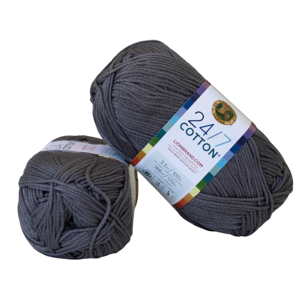 Lion Brand 24/7 Cotton 761-150 Charcoal