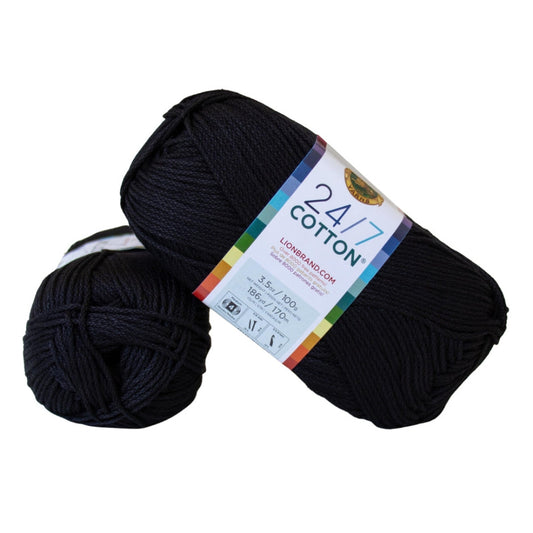 Lion Brand 24/7 Cotton 761-153 Black