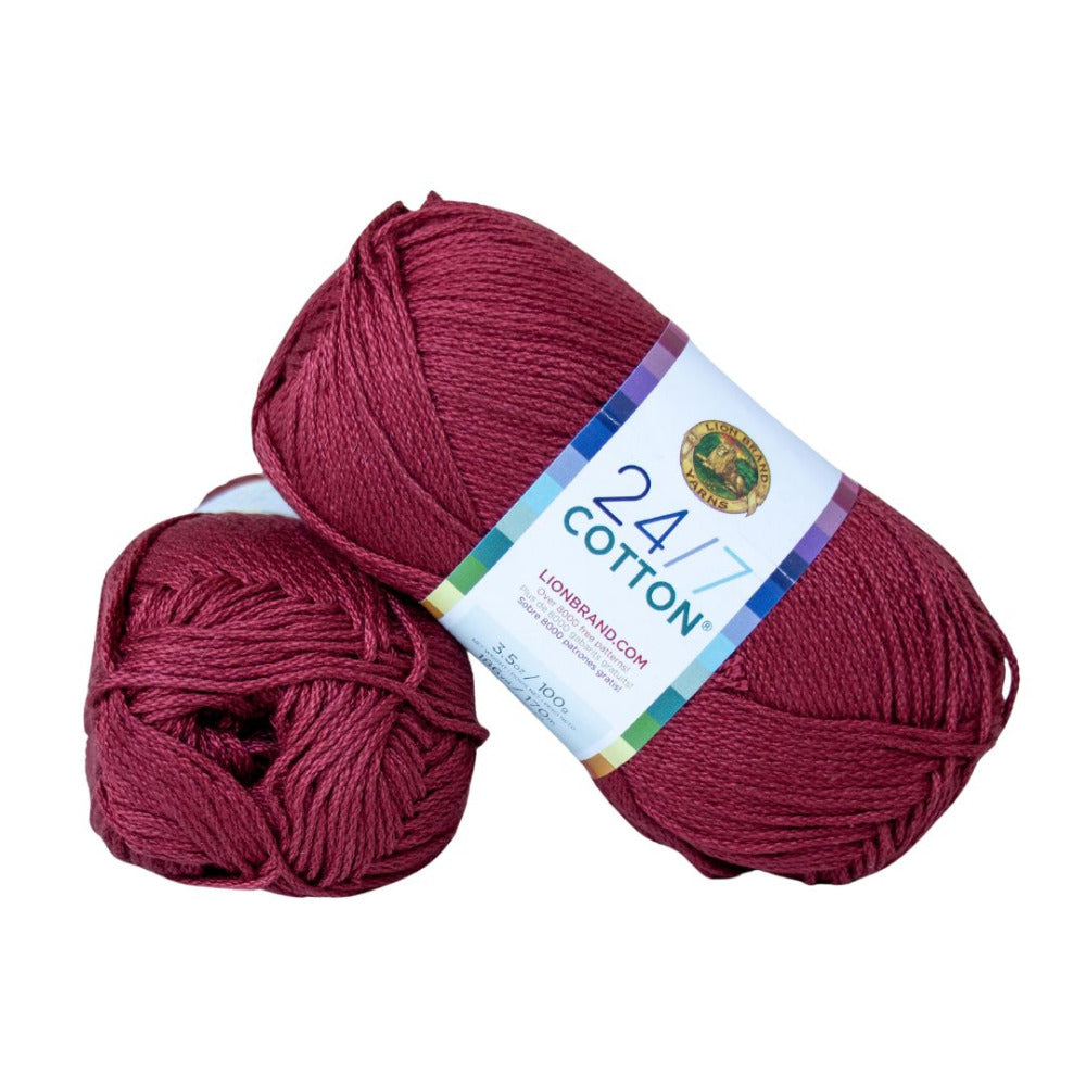 Lion Brand 24/7 Cotton 761-148 Burgundy