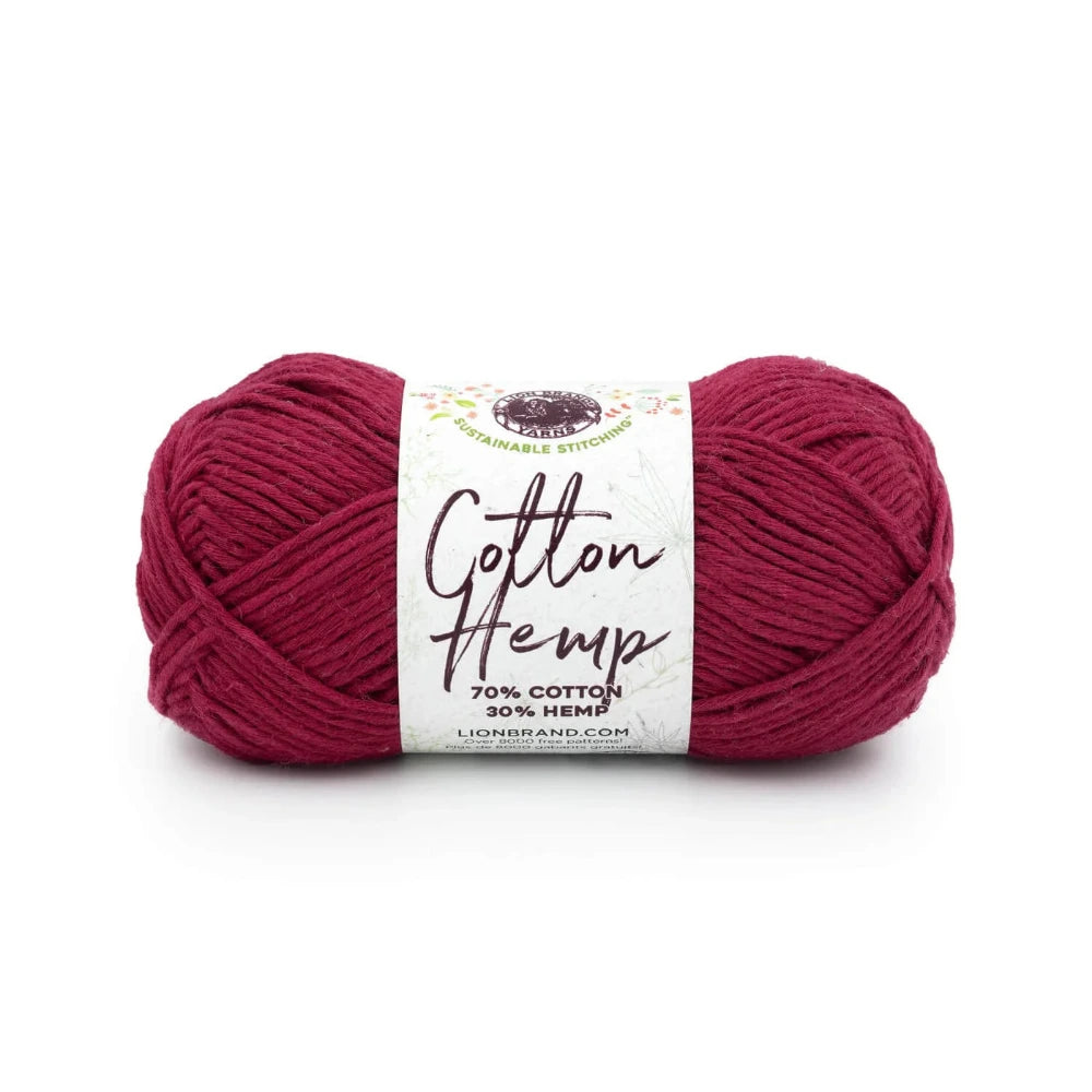 Lion Brand Cotton Hemp 112 Raspberry
