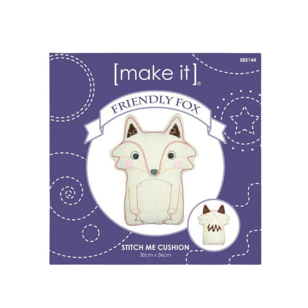 Make It Friendly Fox Stitch Me Embroidery Cushion Kit