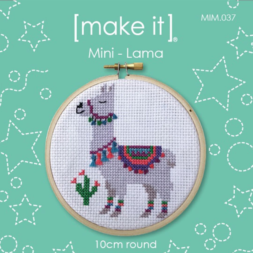 Make It Mini Llama Counted Cross Stitch Kit