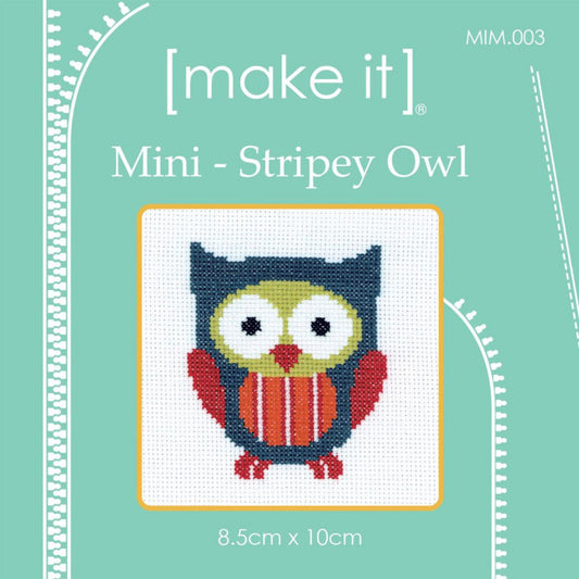 Make It Mini Stripey Owl Counted Cross Stitch Kit
