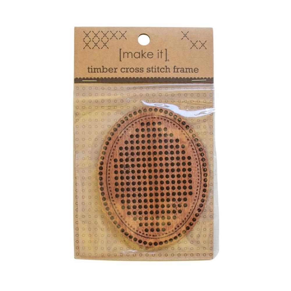 "Make It" Oval Timber Cross Stitch Blank