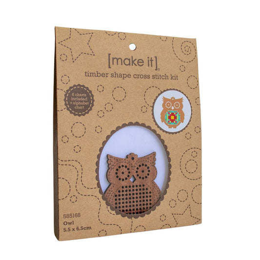 "Make It" Owl Timber Cross Stitch Kit