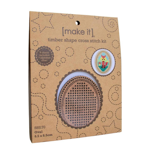 "Make It" Oval Timber Cross Stitch Kit