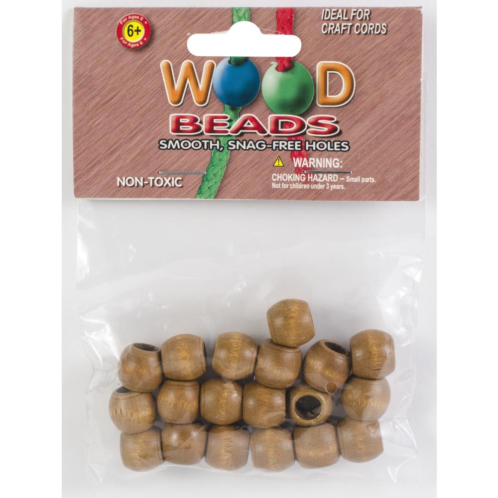 Barrel Wood Beads - Maple 13mm x 11mm