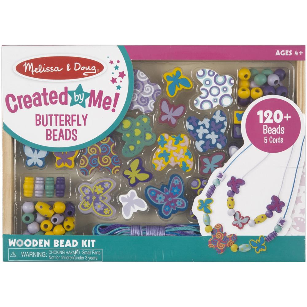 Melissa & Doug Wooden Bead Set Butterfly Friends