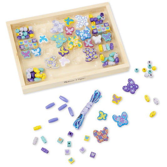 Melissa & Doug Wooden Bead Set Butterfly Friends
