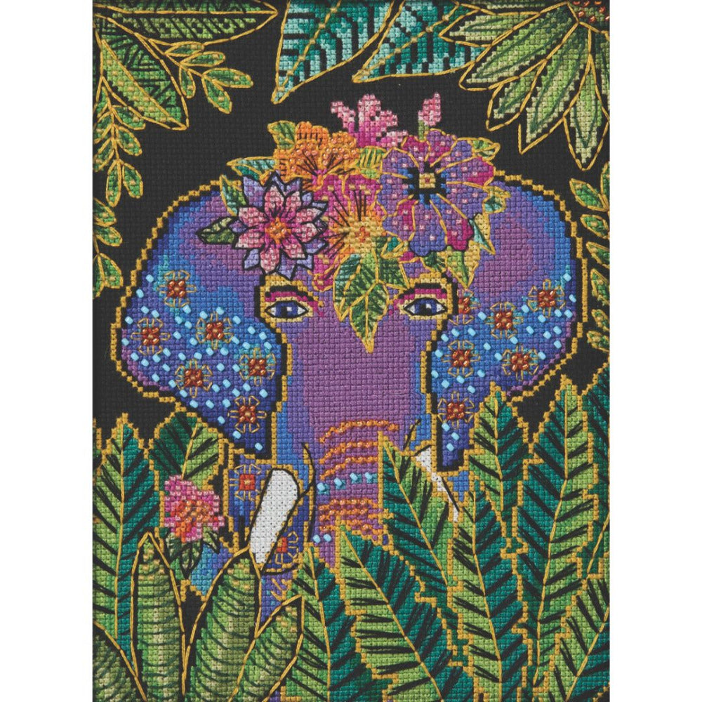 Mill Hill LB30-2613 Elephant Counted Cross Stitch and Beaded Kit