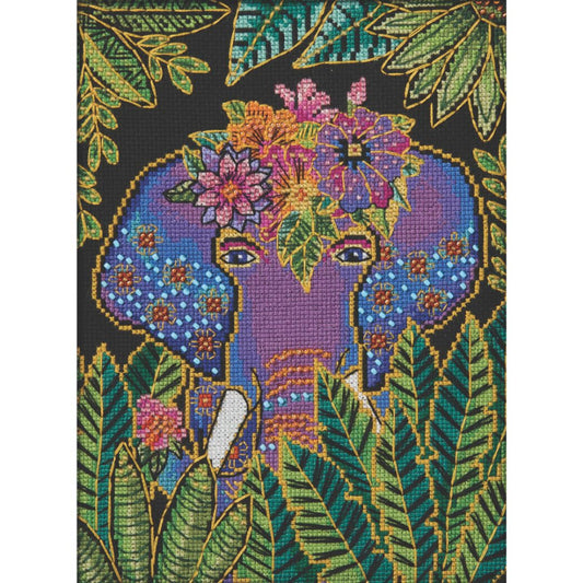 Mill Hill LB30-2613 Elephant Counted Cross Stitch and Beaded Kit