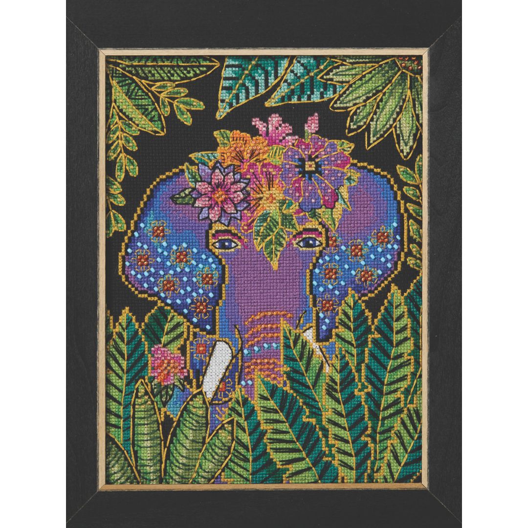 Mill Hill LB30-2613 Elephant Counted Cross Stitch and Beaded Kit