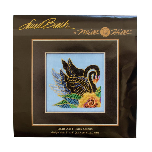 Mill Hill LB30-2311 Laurel Burch Black Swans Counted Cross Stitch Kit