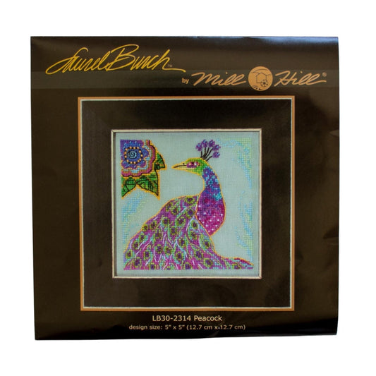 Mill Hill LB30-2314 Laurel Burch Peacock Counted Cross Stitch Kit