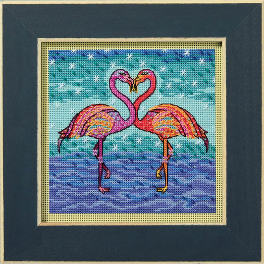 Mill Hill LB14-2514 Laurel Burch Flowering Flamingos Counted Cross Stitch Kit