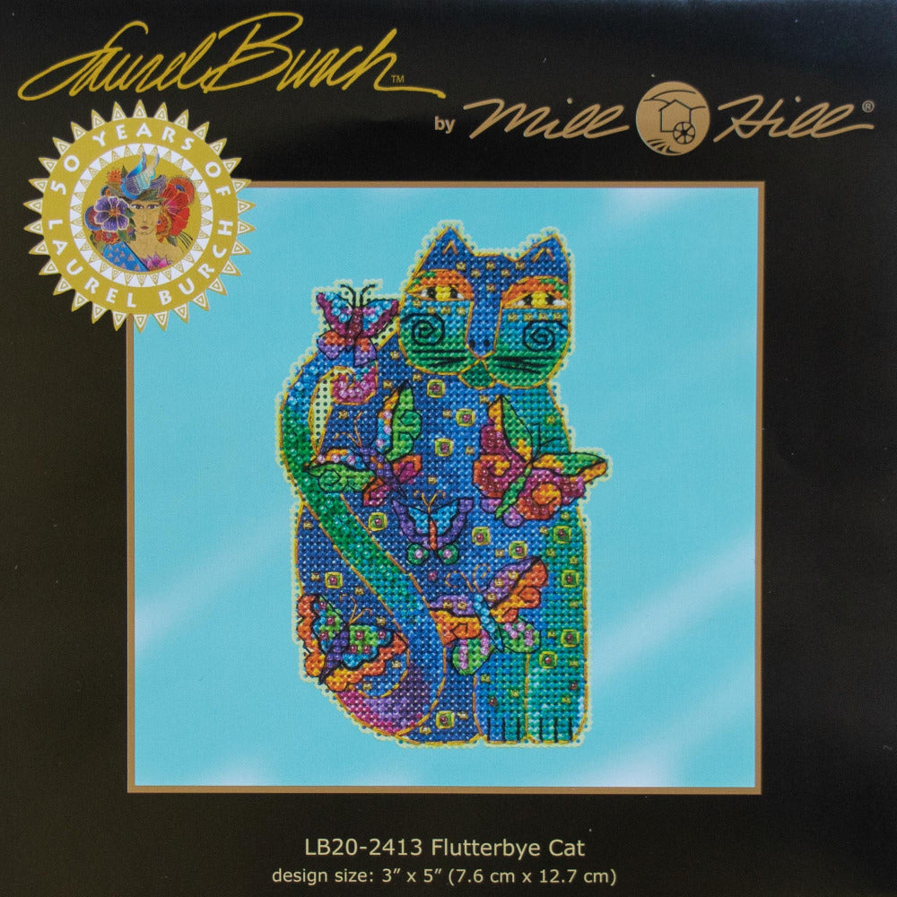 Mill Hill LB20-2413 Laurel Burch Flutterbye Cat Counted Cross Stitch Kit