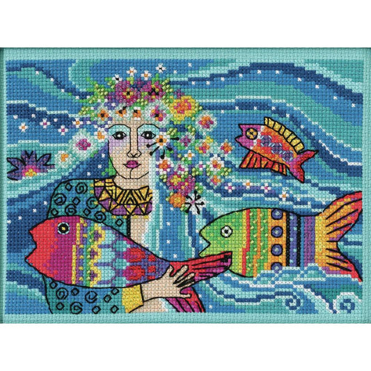 Mill Hill LB30-2111 Laurel Burch Ocean Goddess Counted Cross Stitch Kit