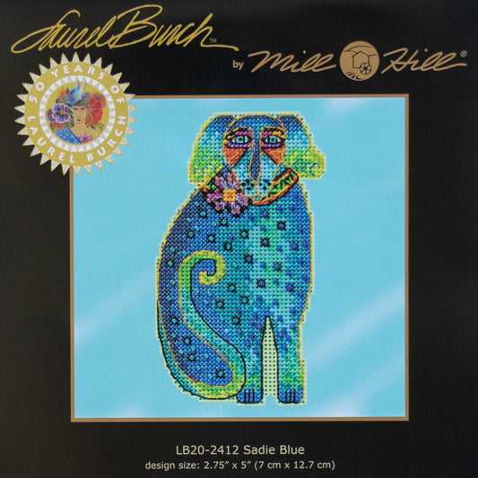 Mill Hill LB20-2412 Laurel Burch Sadie Blue Counted Cross Stitch Kit