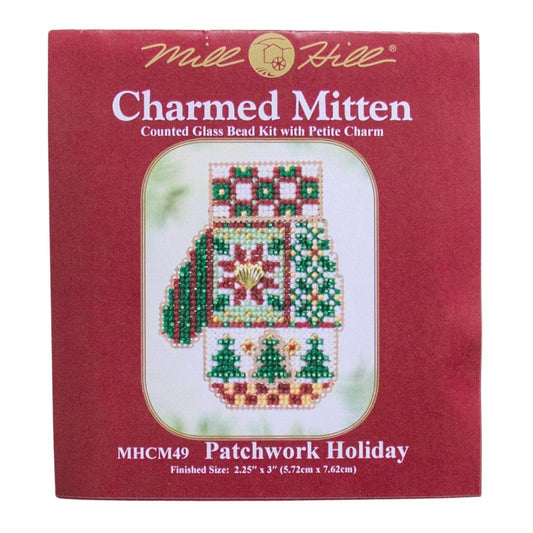 Mill Hill MHCM49 Patchwork Holiday Charmed Mitten Cross Stitch Kit