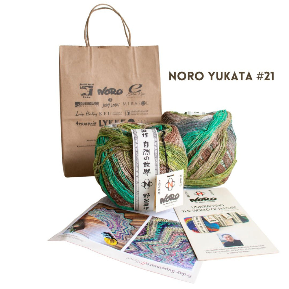 6-Day Superstaro Crocheted Shawl featuring Noro Yukata #21