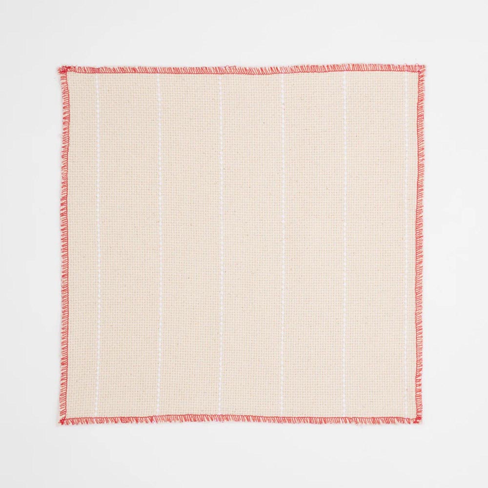  Oxford Punch fabric Monk's Cloth Square 38cm x 38cm