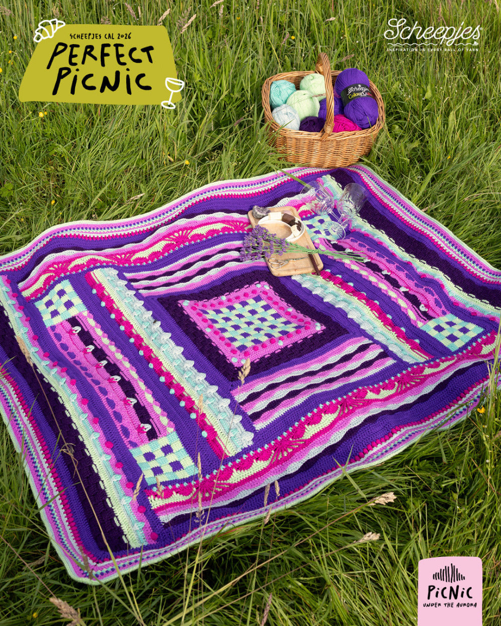 Scheepjes "Perfect Picnic" 2026 CAL  Colour Crafter Yarn Kit - Picnic Under the Aurora