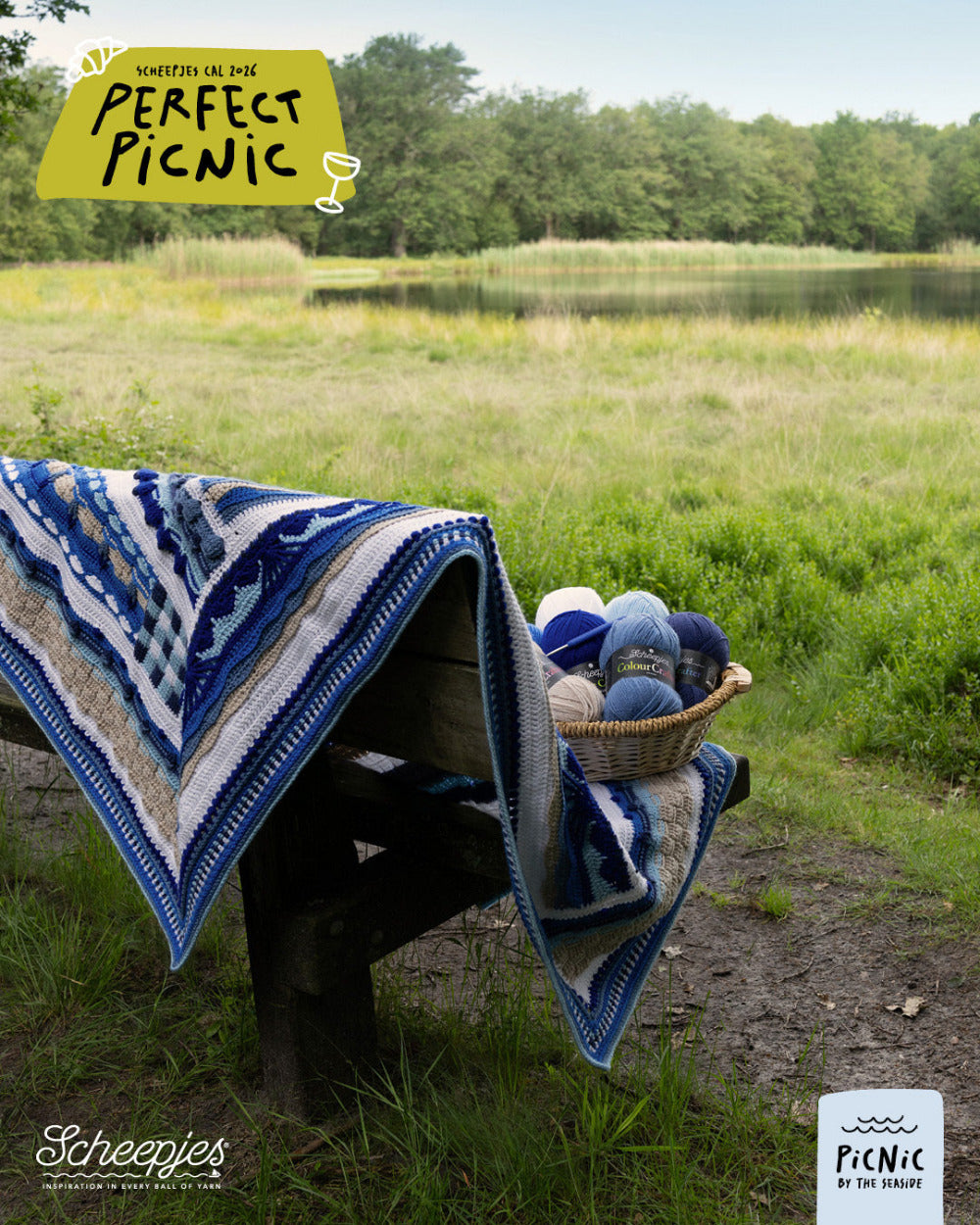 Scheepjes "Perfect Picnic" 2026 CAL Colour Crafter Yarn Kit - Picnic By the Seaside